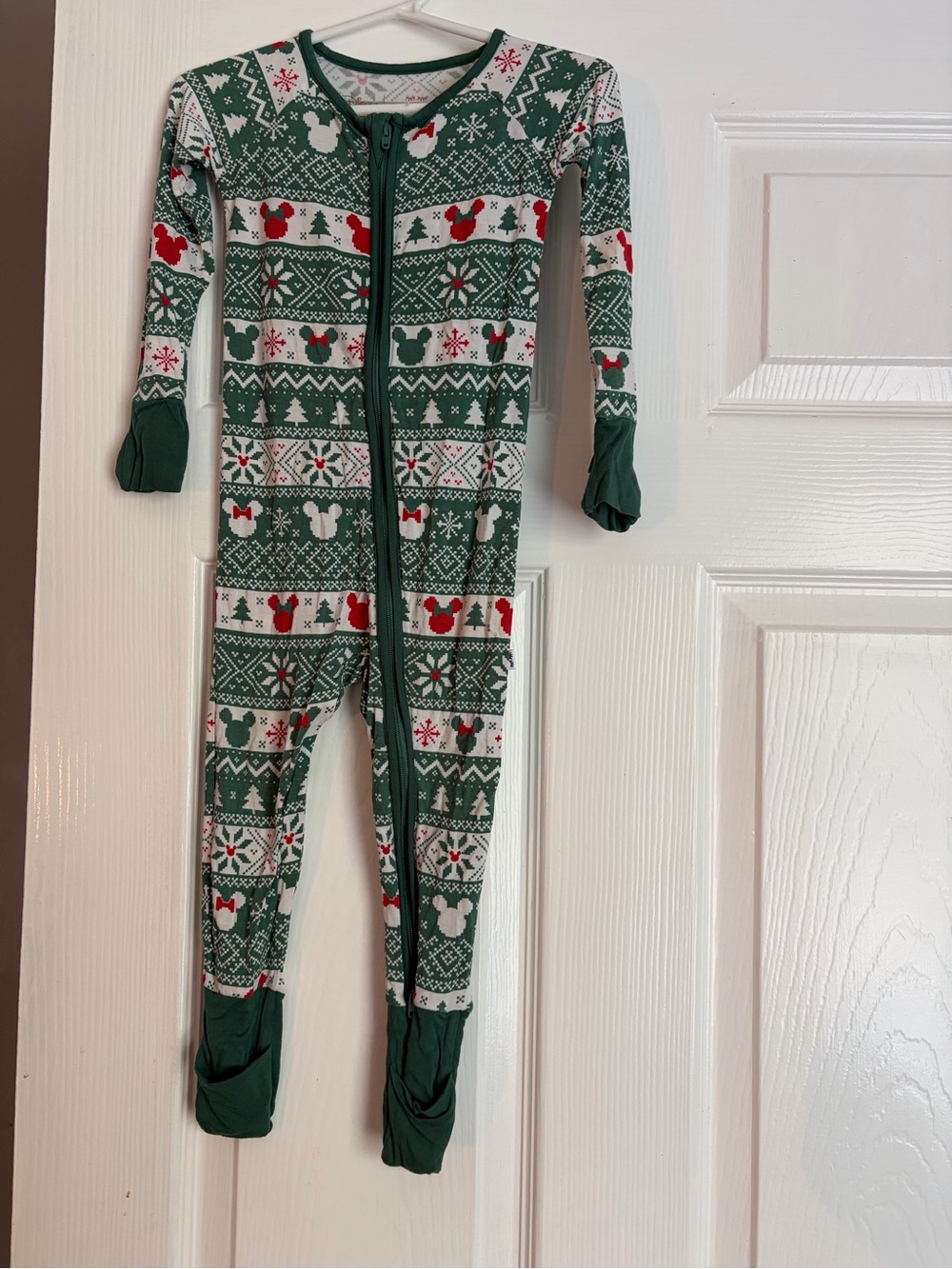 Little Sleepies Disney Mickey & Minnie Fair Isle One-Piece Pajamas